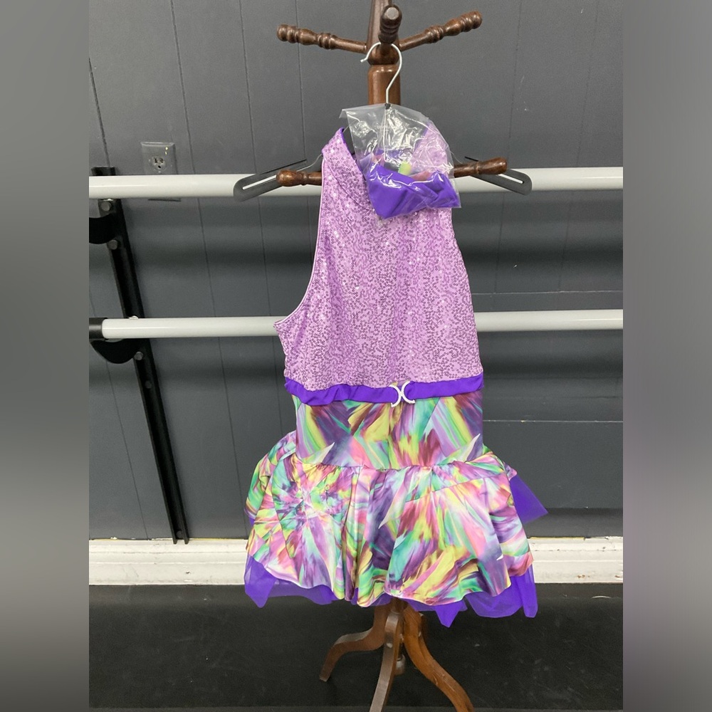 Purple Sequins halter top dress w/ Colorful skirt- Revolution: Dancing On Glass